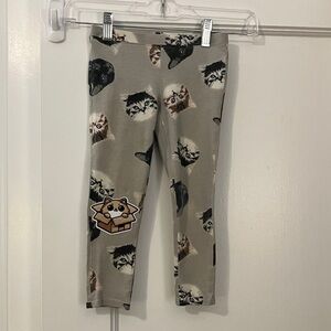 Kitty Cat Leggings with Custom Patch by Faded Glory Size 4-5 (XS)